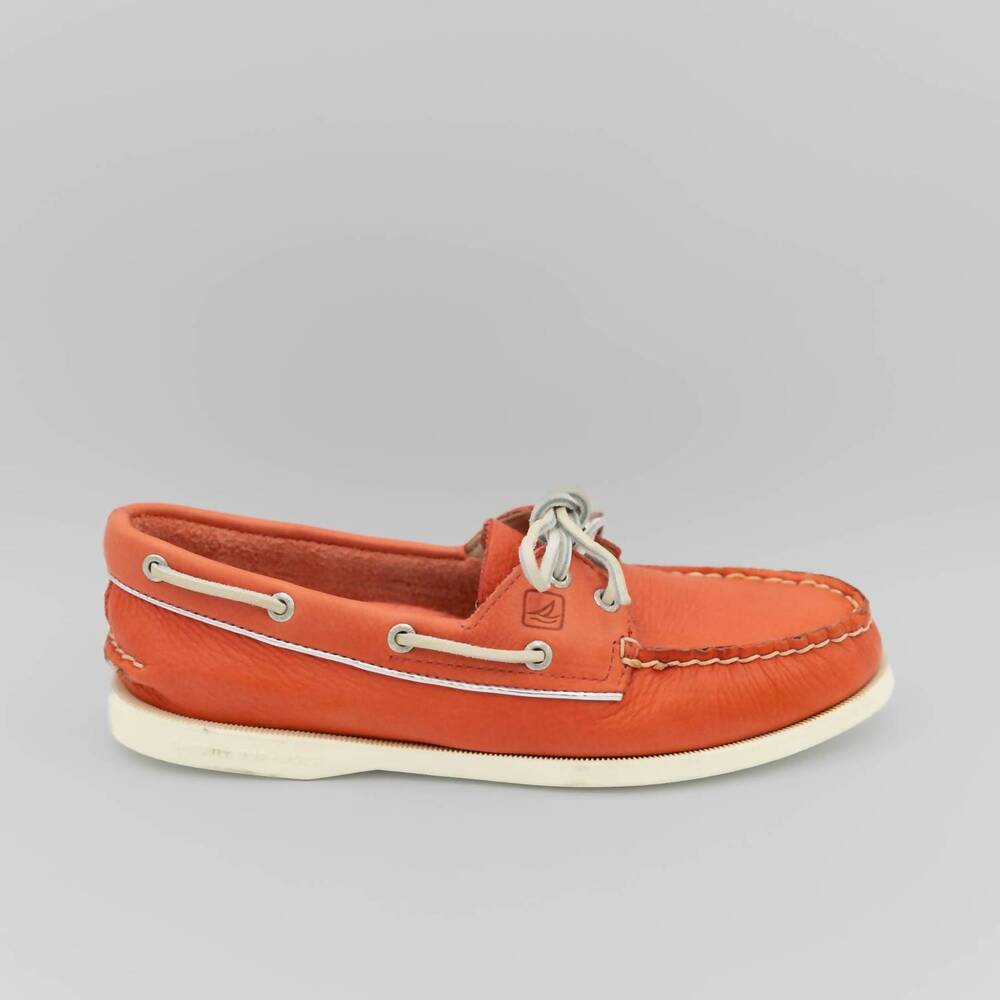 NEW SPERRY top-sider women's leather boat shoes in orange